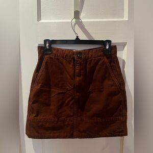 Everlane The Canvas Stamp Skirt Brown Size 2